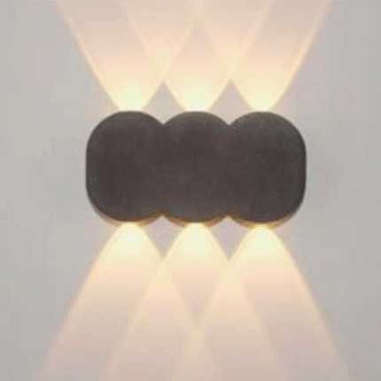 Applique aluminium exterieur AT001 6W  3  Faisceau ( Noir / bronze / Blanc / Gris)